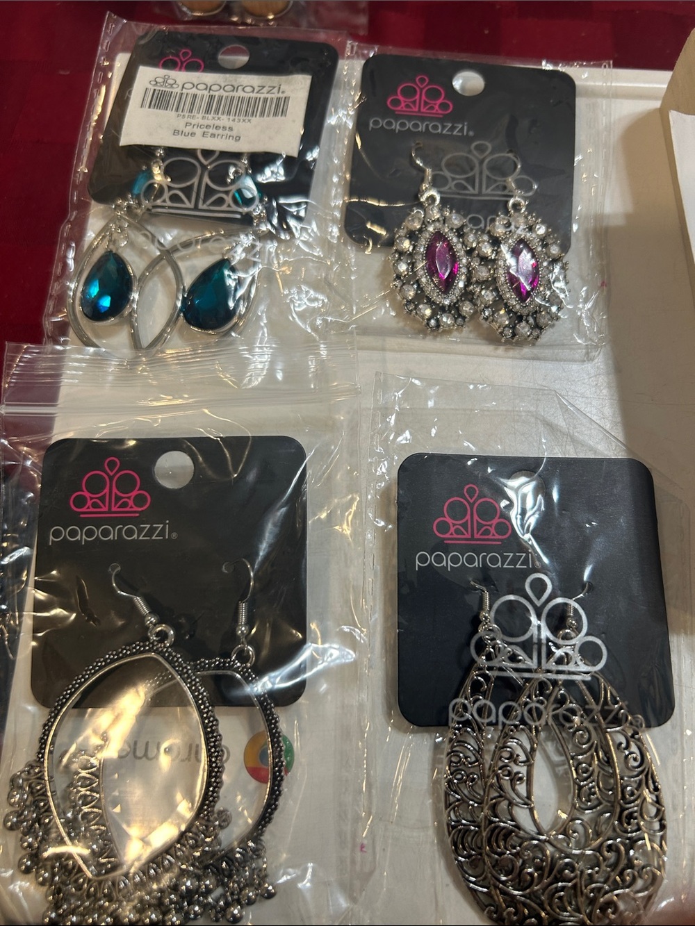 paparazzi Blue Teardrop and Mixed Metal Earring Set